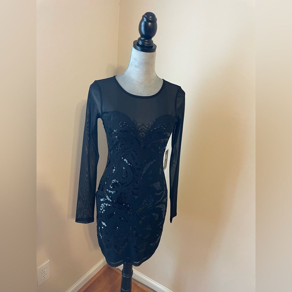 Black sequin dress